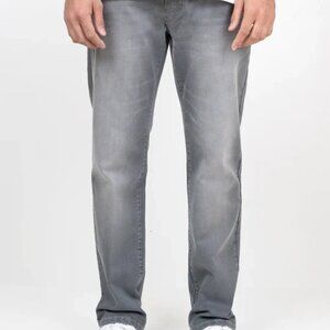 Brisk Light Grey Straight Comfort Stretch Jeans